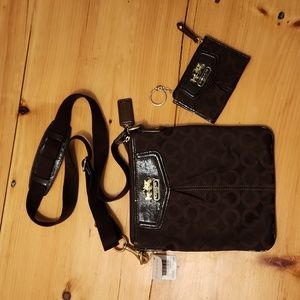 NWT Coach B4/Mahogany Bag and Wallet set